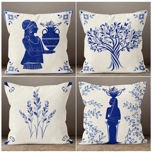 Mediterranean Style Cushion Covers Pack of 4