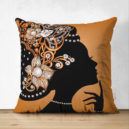 African Closeup Women Cushion Covers Pack of 4