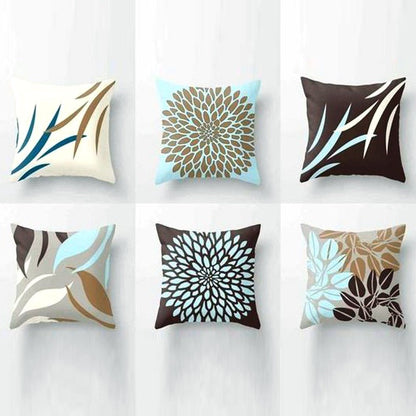 Blue Decorative Cushion Covers Pack 6