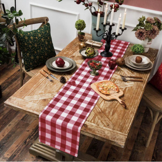 Buffalo Plaid Pattern Print Table Runner