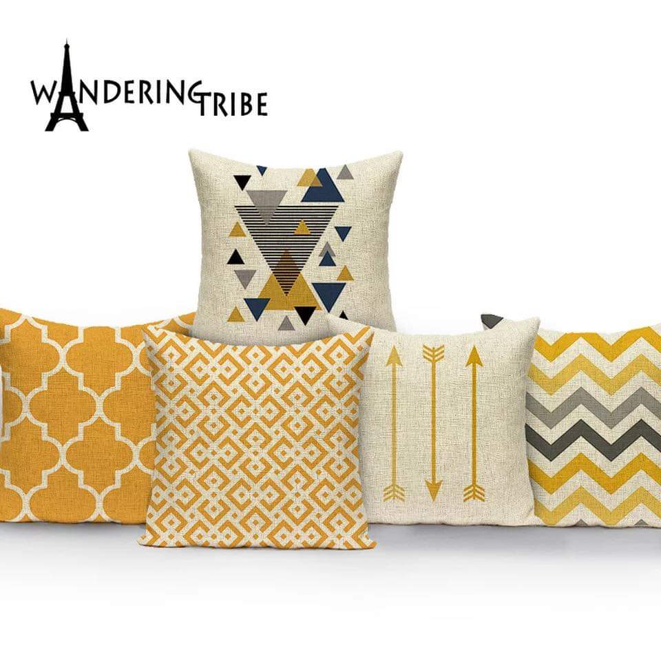 Boho Geometric Cushion Covers Pack of 5