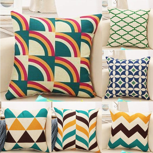 Geometric Swirls Pattern Cushions Cover Pack 6