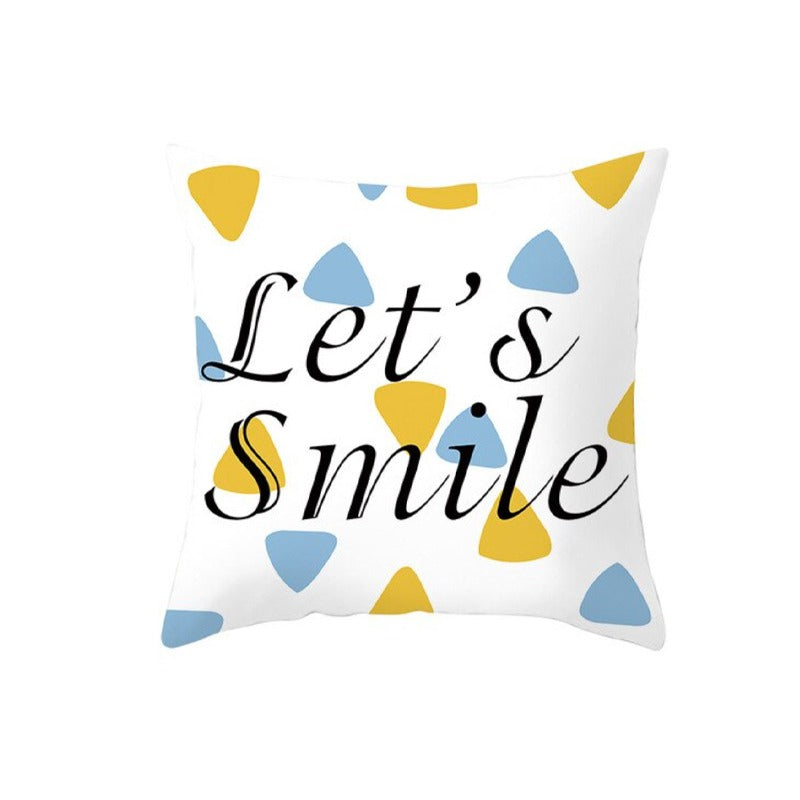 Let's Smile Geometric Cushion Cover (pack of 6)