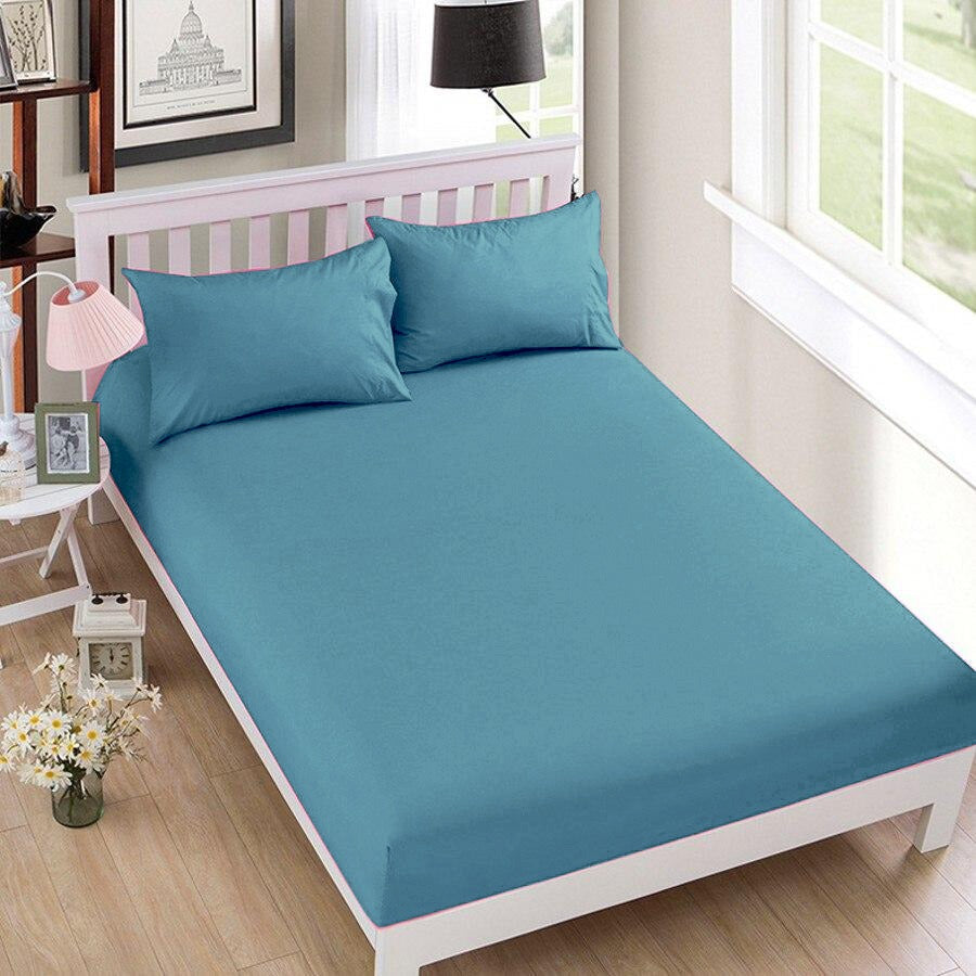 Cotton Fitted Sheet (Double Bed)