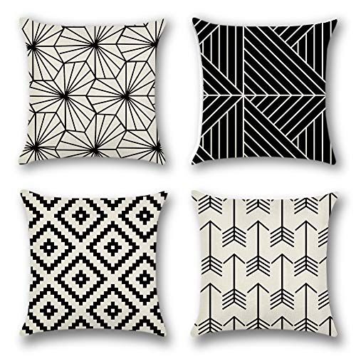 Pronovias Black & White Cushion Cover Pack 4