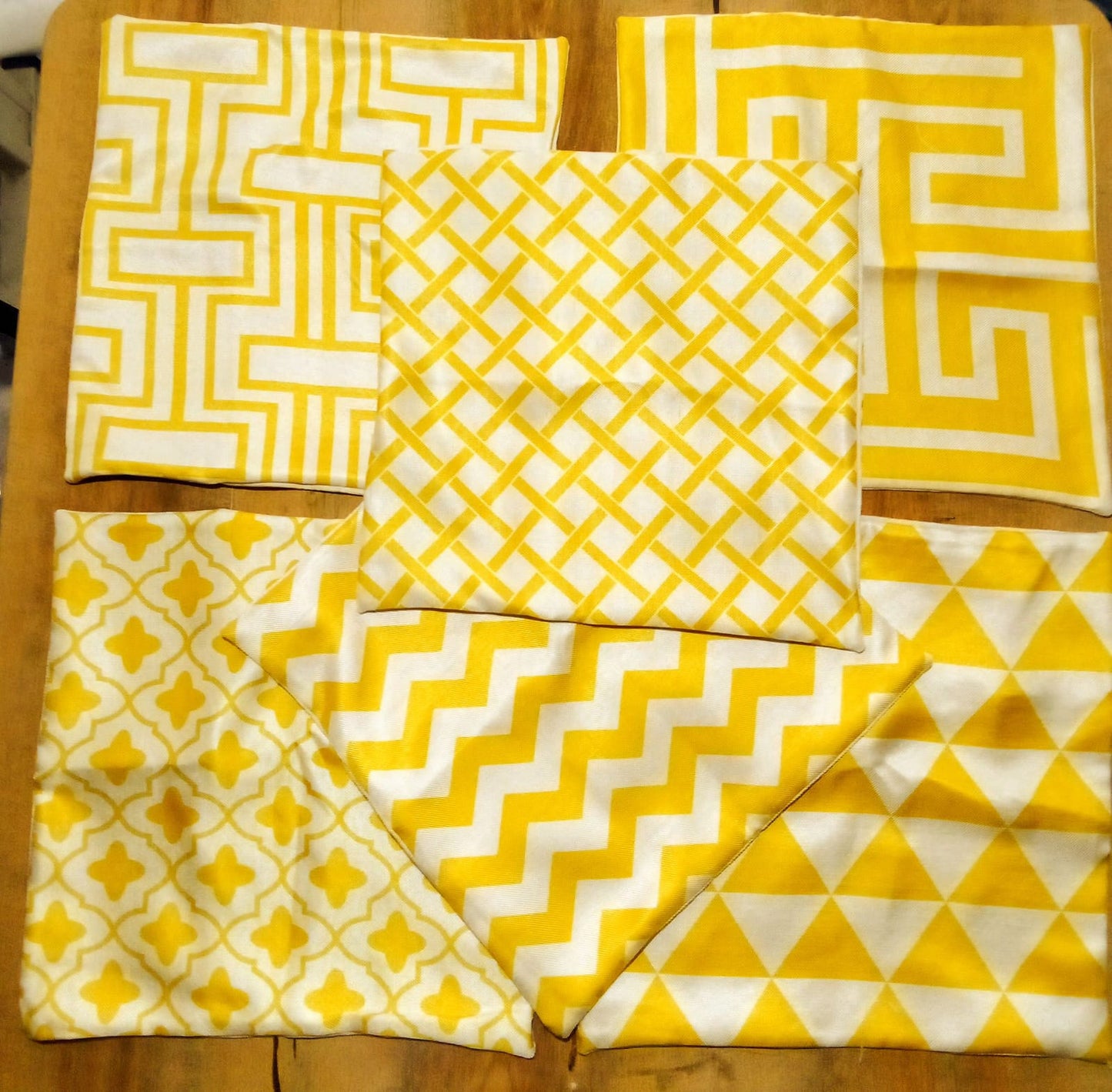 Happy Yellow Sun Cushion Covers Pack of 6