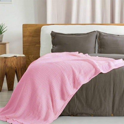 Cotton Waffle Thermal Blanket Double